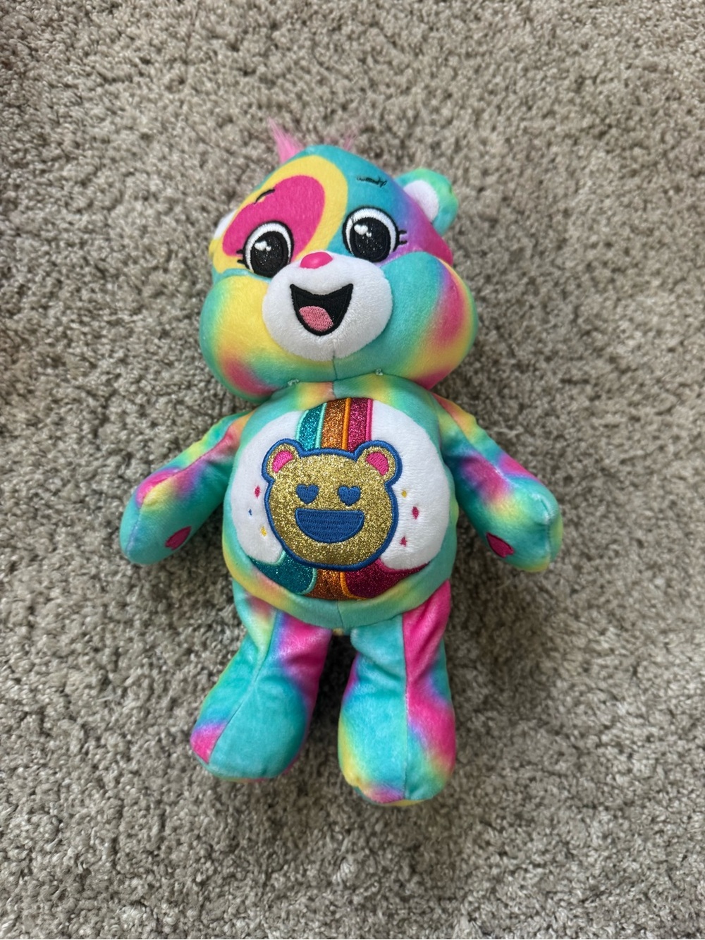 Rainbow Plush Bear Stuffed Animal - Multicolor Cuddle Toy